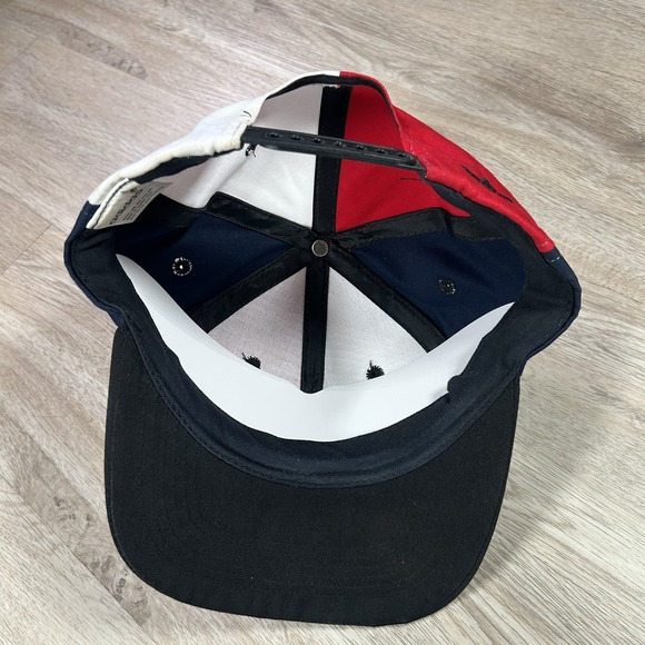 VTG 90s Adidas USA Trefoil Snapback Hat Red White Blue Cap - Picture 3 of 7